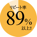 リピート率89%以上!!