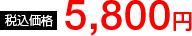 税込価格5,800円